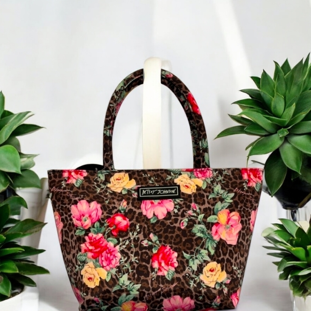 🤎▪️Betsey Johnson▪️ Insulated  Leopard Rose Lunch Tote